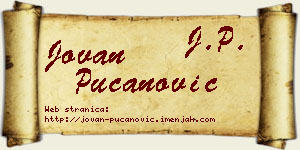 Jovan Pucanović vizit kartica